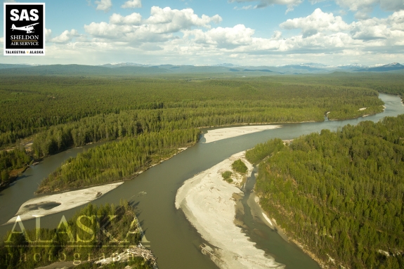 The Talkeetna River as it nears Talkeetna.