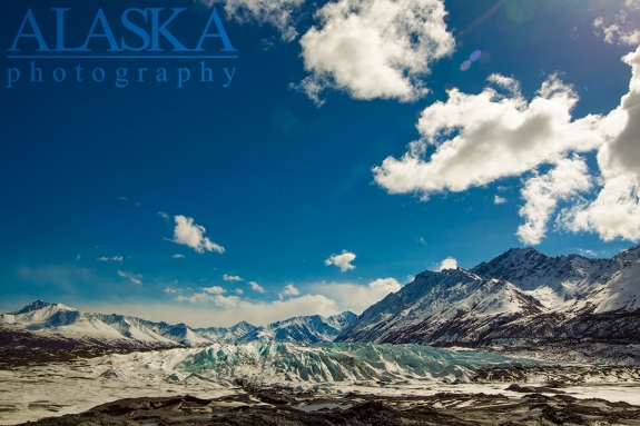 Looking at the Matanuska Glacier from the parking lot (not always accessible to light cars in the break-up wet season.)