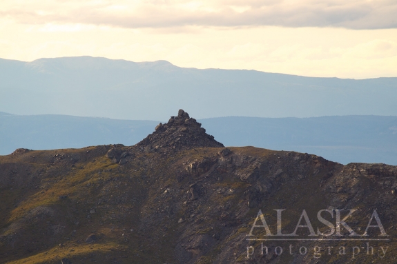 A weird rock formation on the east ridge of Mount Margaret.