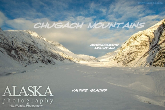 Looking north up Valdez Glacier during mid-January.