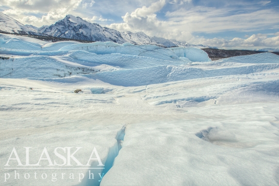 The view from back on top of the glacier.