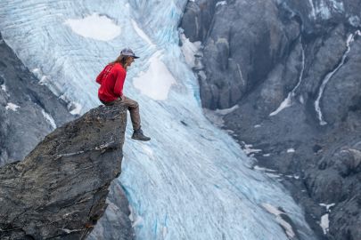 Mountain Pass to Glacier Face