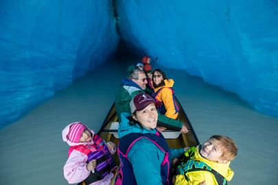 Checking out a large cave, summer of 2022.