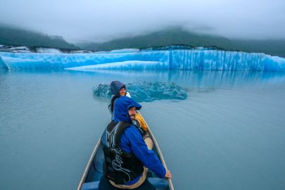 Even on the overcast days it's a beautiful tour around the icebergs.