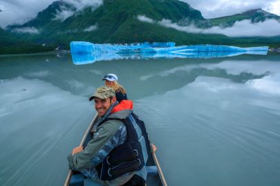 The icebergs and glacier even look great on an overcast day.