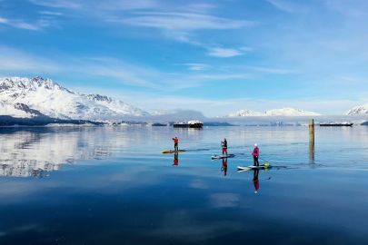 Out on the calm of Port Valdez.