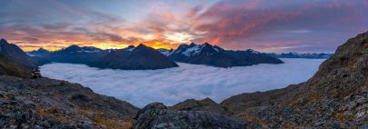 Waking up at Glacier Lookout above the clouds.