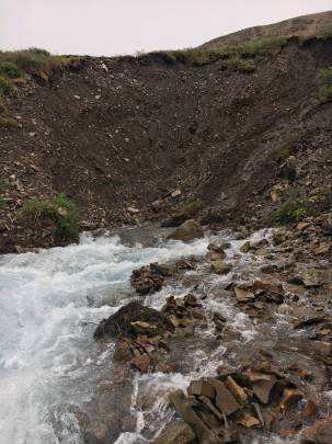 The Sadlerochit Spring is one of a handful of small springs that provides liquid water to the North Slope of Alaska year round. USGS. Public Domain. Photo by Joshua Koch