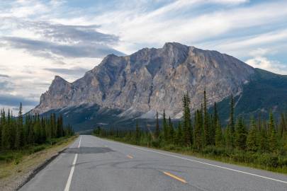 North outside of Coldfoot, the road is paved for about 30 minutes of driving.