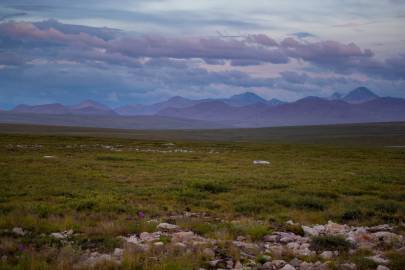 Looking east at the Brooks Range as it extends northeast