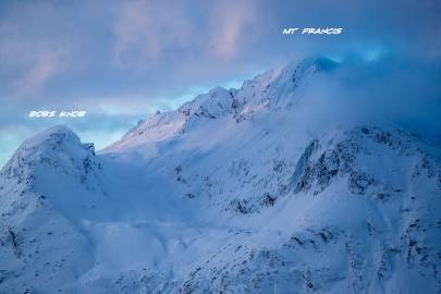 Bob's Knob and Mount Francis in Valdez.