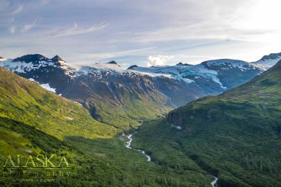 Browns Basin and Browns Creek near Valdez Alaska.