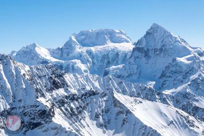 The NW face of Castle Peak, Wrangell Mountains.