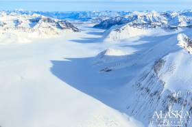 Looking at Chisana Glacier from Chisana Pass.