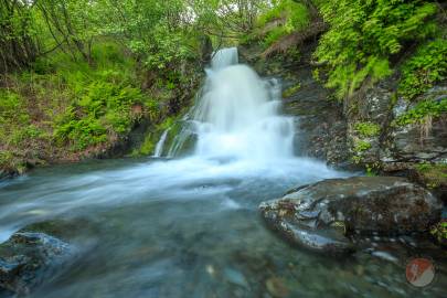 Crooked Creek, the falls behind the visitors center.