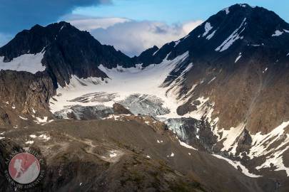 Glacier G213881E61189N at sunset in August. 2020