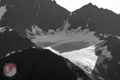 Glacier G213934E61146N from the summit of West Peak. Sept 2021.