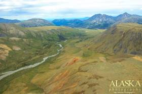 Looking down Gravel Creek across at Eureka Gulch.