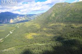 Horsfeld at the base of Dish Mountain, between Horsfeld Creek and Beaver Creek.