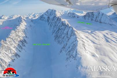 Iguana Backs, Lizard Head, and Deep Crudbusters, popular ski runs off Thompson Pass.