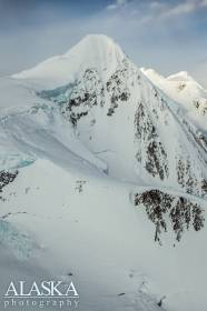 Looking over at Jury Peak from Mt. Blackburn while after landing at 10,500ft on Blackburn with Tok Air Service.