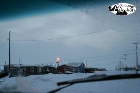 Driving through Kaktovik in November.