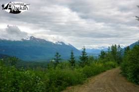 The view looking down Kelsall and Chilkat Valleys from on the Kelsall River Road. 