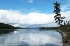 Lake Clark outlet. Chris Zimmerman, USGS. Public domain