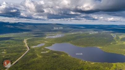 Lake Leila feeds Tahneta Lake as it feed Eureka Creek.