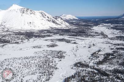 Looking north up Manker Creek with Mt. Simpson on the distant left of he valley.