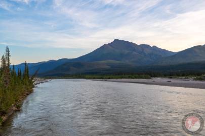 Looking north up the Middle Fork Koyukuk River near Wiseman.