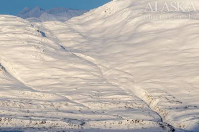 Looking at Moonlight Basin, on Thompson Pass, Valdez.