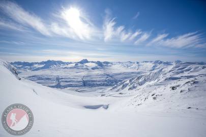 Looking down Moonlight Basin, Thompson Pass, Valdez.