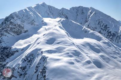 The NE face of Mount Billy Mitchell.