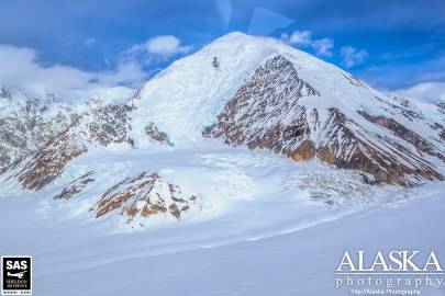 Mount Crosson as seen from above the Kahiltna Glacier, between Crosson and basecamp.