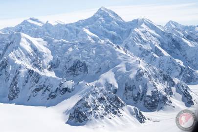 Mount Gunnar Naslund (center) and Wetterhorn (left).