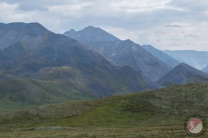 The north face of Mount Salisbury rising above the surrounding mountains. August 2023.