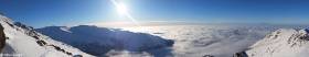 Looking out from Peak 3 over the clouds.