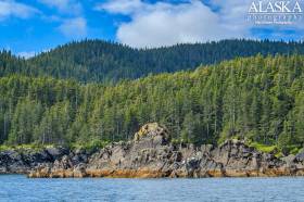 The east coast of Peak Island in Prince William Sound.