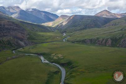 Looking north down Pogopuk Creek about 12mi from where it begins. August 2023