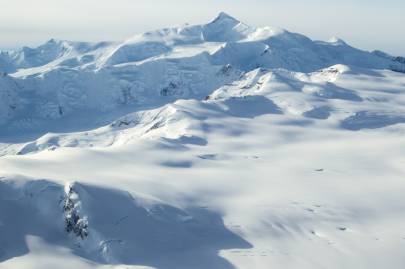 Looking at the north Side of Regal Mountain in the Wrangell Mountains.