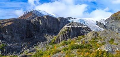 Republic of Boulder in front of Worthington Glacier.