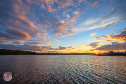 Roadhouse Lake at sunset.