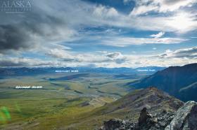 Looking across the drainages from above Savage River.