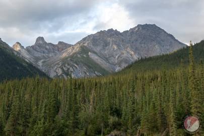 The southwest face of Snowden Mountain. August 2023.