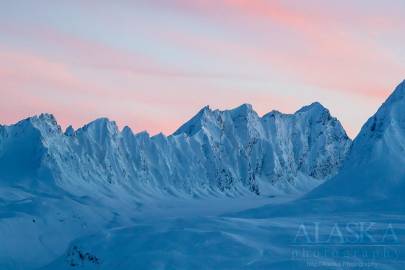 The Books during sunset at Thompson Pass, Valdez.