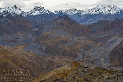 Looking out at Microdot above Gold Cord Lake from Hatch Peak.