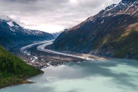 Spring 2017 Looking up Valdez Glacier.