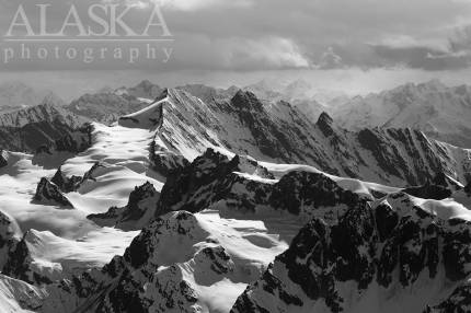 Looking west from above the Kahiltna Glacier.