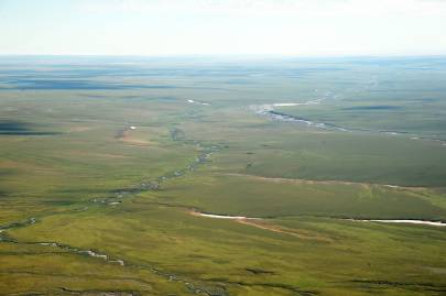 Tamayariak River, looking northeast. USGS Public Domain.